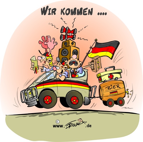Cartoon: Fussball EM (medium) by Trumix tagged fussball,europameisterschaft,em,yogi,jogi,löw,trummix,deutschland