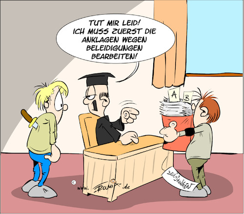 Cartoon: Gerichte sind ueberlsastet (medium) by Trumix tagged strafverfahren,richterbund,staatsanwaltschaft,justiz,gerichtsverfahren,strafverfahren,richterbund,staatsanwaltschaft,justiz,gerichtsverfahren
