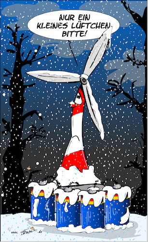 Cartoon: Nur ein kleines Windchen (medium) by Trumix tagged dunkelflaute,windstille,blackout,brownout,dunkelflaute,windstille,blackout,brownout