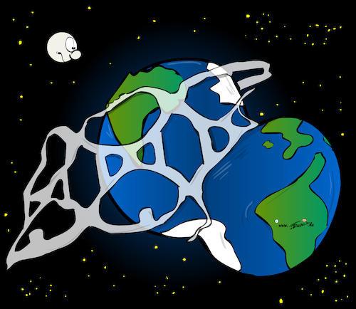 Cartoon: Plastikmuell (medium) by Trumix tagged plastikmuell,erde,umwelt,weltmeere,plastikmuell,erde,umwelt,weltmeere