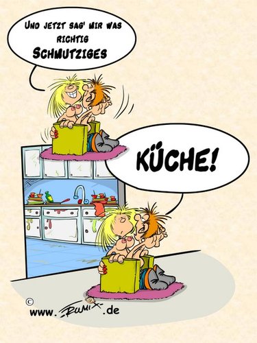 Cartoon: Schmutziges (medium) by Trumix tagged dreckig,schmutzig,küche,schlampig,trummix,paar,verliebt