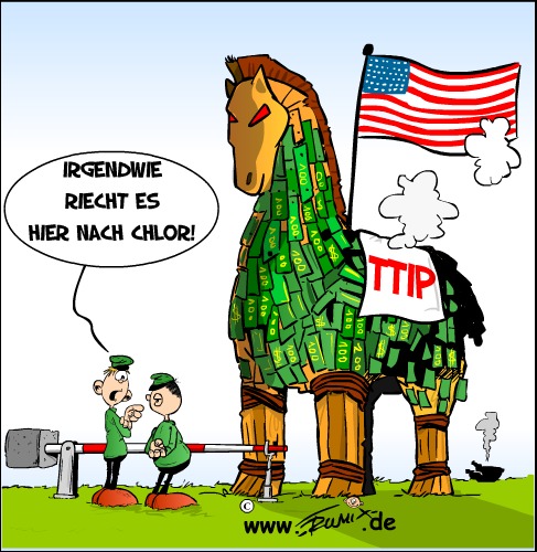 Cartoon: TTIP and friends (medium) by Trumix tagged ttip,ceta,trojaner,trummix