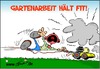 Cartoon: Gartenarbeit (small) by Trumix tagged gartenarbeit,fit,ness