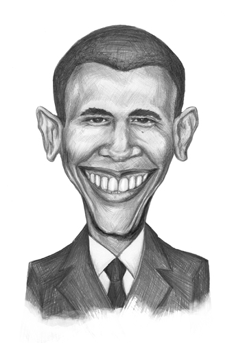 Cartoon: Barack Obama (medium) by gartoon tagged smiling,asking,politics,government,washington,dc,vertical,usa,waist,up,international,landmark,communication,diplomacy,prime,minister,capital,cities