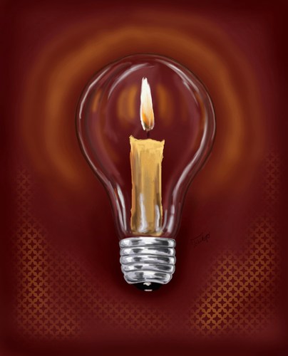 Cartoon: Energy saving lamp (medium) by gartoon tagged lamp,saving,energy