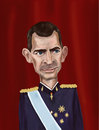 Cartoon: Felipe VI (small) by gartoon tagged king,monarch,spain,historical,famous,people