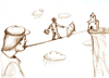 Cartoon: the tightrope walker (small) by gartoon tagged tightrope,man,hatter,help