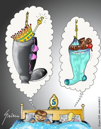 Cartoon: Epifania (medium) by Grieco tagged grieco,berlusconi,veronica,befana