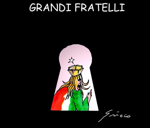 Cartoon: GRANDI FRATELLI (medium) by Grieco tagged italia,spie