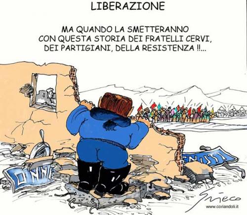 Cartoon: LIBERAZIONE (medium) by Grieco tagged grieco,berlusconi,liberazione,25,aprile,fratelli,cervi