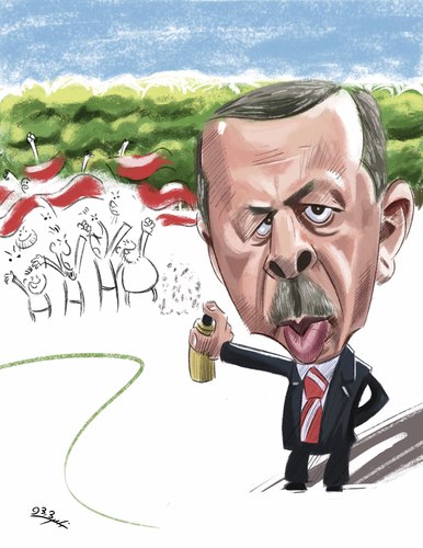 Cartoon: rajab tayib ardogan (medium) by nader_rahmani tagged rajab,tayib,ardogan