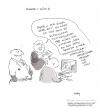 Cartoon: Kunde ist König. (small) by MarcoFinkenstein tagged geschlechtsumwandlung,kunde,wunsch,absurd,arzt,apparat,computer,grafiker,alltag