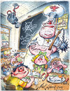 Cartoon: School food (small) by Nick Lyons tagged school food diet cook nicklyons kids