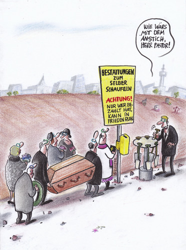 Cartoon: beuahlte ruhe (medium) by Petra Kaster tagged tod,bestattungen,tod,bestattungen