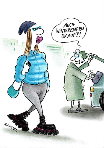 Cartoon: winterreifen (medium) by Petra Kaster tagged mode,lifestyle,schuhe,seniorinnen,frauen,modebewustsein,fashionvictim,winterreifen,mode,lifestyle,schuhe,seniorinnen,frauen,modebewustsein,fashionvictim,winterreifen