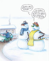 Cartoon: vergleich (small) by Petra Kaster tagged schneemänner,schneefrauen,beziehung,karriere,wohlstand,mittelstand,bürgertum,wasser,leistungsdruck