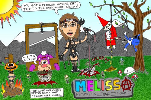 Cartoon: Melissa Pimpress of Power (medium) by yusanmoon tagged yu,san,moon,cartoon,comic,artist,funny,humor