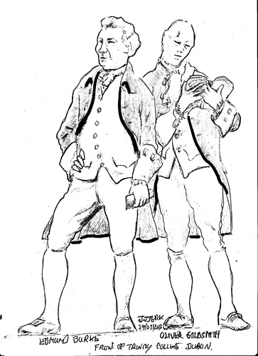 Cartoon: Burke and Goldsmith (medium) by jjjerk tagged edmund,burke,oliver,goldsmith,dublin