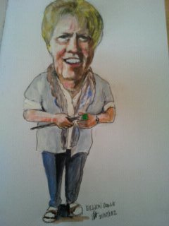 Cartoon: Eileen (medium) by jjjerk tagged eileen,irish,ireland,cartoon,painter,artist,blonde,caricature