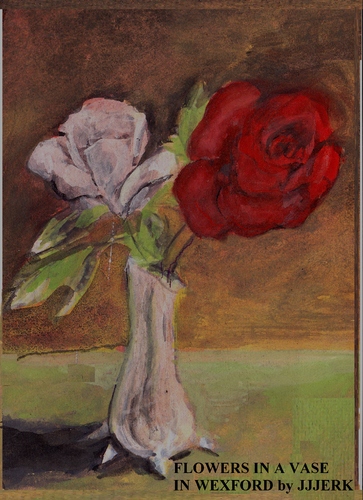 Cartoon: Flowers in a vase (medium) by jjjerk tagged rose,flowers,vase,cartoon,caricature,wexford,ireland,glass