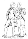 Cartoon: Burke and Goldsmith (small) by jjjerk tagged edmund burke oliver goldsmith dublin