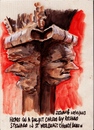 Cartoon: Carved heads on a pulpit (small) by jjjerk tagged dublin,ireland,irish,cartoon,caricture,red,book,books,pulpit,st,werburgh,church