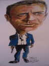 Cartoon: James Bond Daniel Craig (small) by jjjerk tagged james bond cartoon daniel craig films spy gun tie
