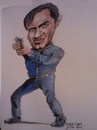 Cartoon: James Bond Roger Moore (small) by jjjerk tagged james bond roger moore gun film actor