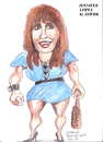 Cartoon: Jennifer Lopez (small) by jjjerk tagged jennifer lopez actress actor america singer usa blue bag bracelet cartoon caricature