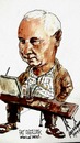 Cartoon: Pat Sherlock (small) by jjjerk tagged pat,sherlock,artist,wicklow,ireland,painter,famous,paint