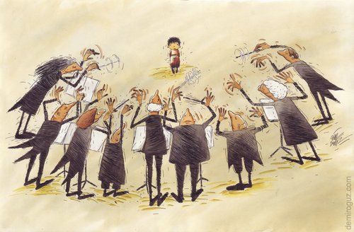 Cartoon: chorus (medium) by oguz demir tagged children,education