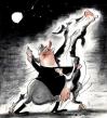 Cartoon: Moonlight tango (small) by Hoppmann tagged bauernpolitik,tanz,tango,rinderwahnsinn,milchkuh,bauern,bauernaufstand