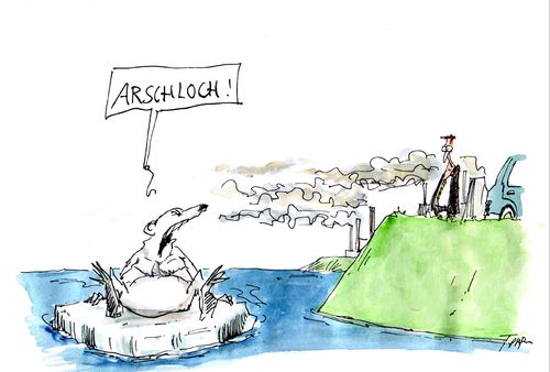 Cartoon: no title (medium) by plassmann tagged klima