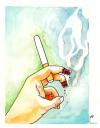 Cartoon: Anti tobacco 2 (small) by LAP tagged anti tobacco cigarette smoke hand