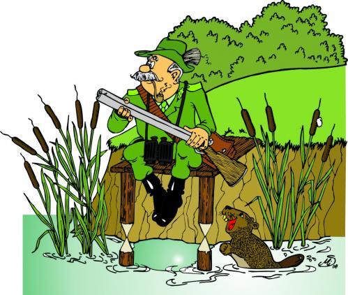 Cartoon: Auf Entenjagd (medium) by MiS09 tagged jagd,entenjagd,jäger,natur