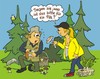 Cartoon: Auf Pilzpirsch (small) by MiS09 tagged herbst,pilzsucherin,pilze,wald,natur