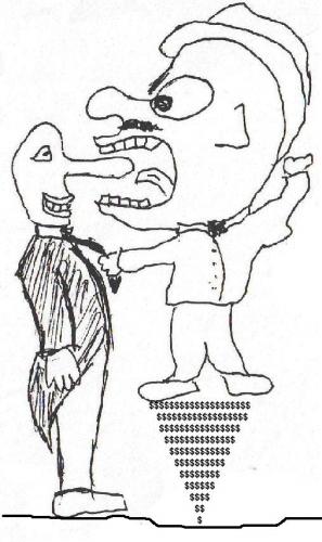 Cartoon: Master and Servant (medium) by illa strator tagged master,and,servant,authority,money,momey,makes,the,world,go,round