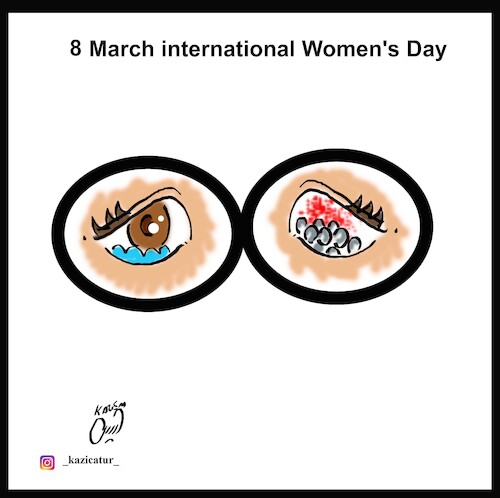 Cartoon: 8 march (medium) by Hossein Kazem tagged march