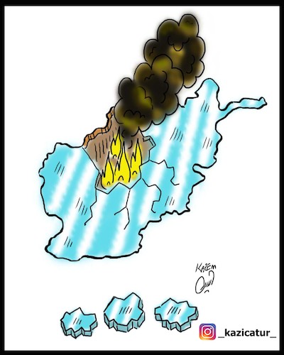 Cartoon: afghanistan (medium) by Hossein Kazem tagged afghanistan