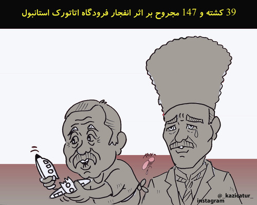 Cartoon: atatork airplane (medium) by Hossein Kazem tagged atatork,airplane