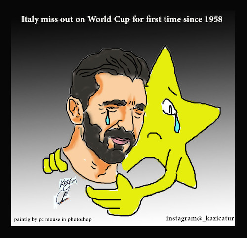 Cartoon: buffon (medium) by Hossein Kazem tagged buffon