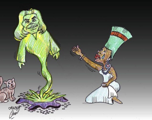 Cartoon: bye jackson (medium) by Hossein Kazem tagged bye,jackson
