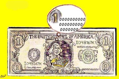 Cartoon: dollar (medium) by Hossein Kazem tagged dollar