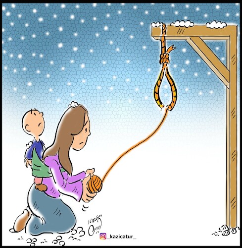 Cartoon: execution (medium) by Hossein Kazem tagged execution