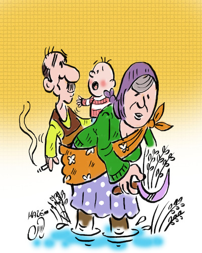 Cartoon: family (medium) by Hossein Kazem tagged family