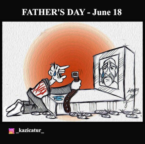 Cartoon: father day (medium) by Hossein Kazem tagged father,day
