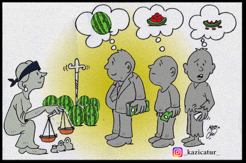 Cartoon: Justice (medium) by Hossein Kazem tagged justice