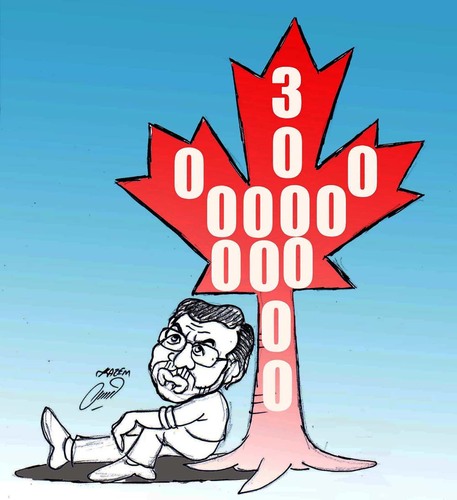 Cartoon: khavary in canada (medium) by Hossein Kazem tagged khavary,in,canada
