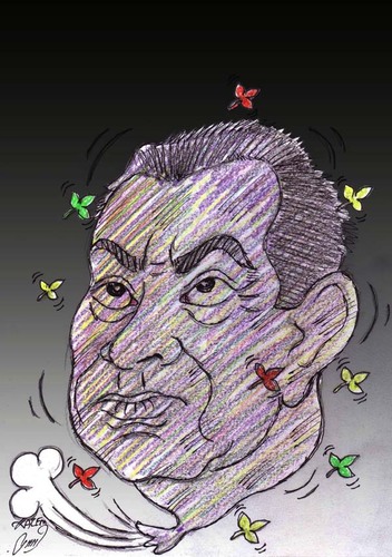 Cartoon: mobarak (medium) by Hossein Kazem tagged mobarak
