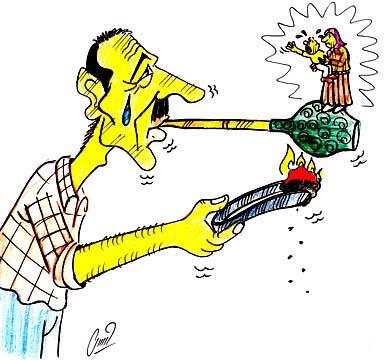 Cartoon: opium (medium) by Hossein Kazem tagged opium